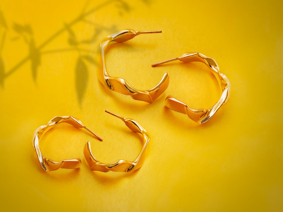 DUNES LARGE SLIM HOOPS image 3