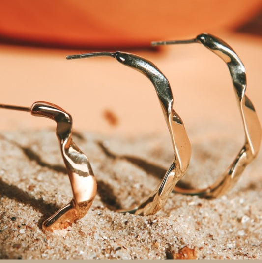 DUNES LARGE SLIM HOOPS image 1
